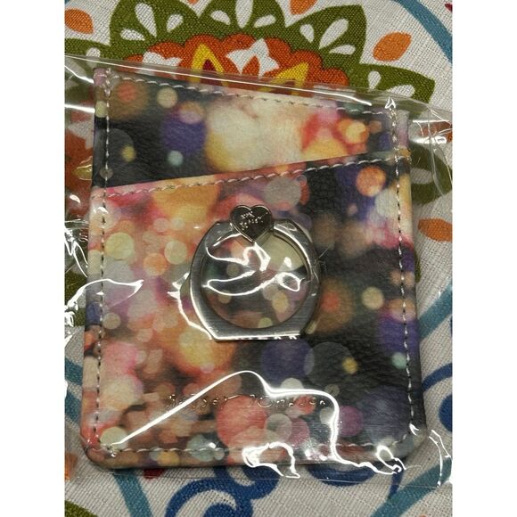 Betsey Johnson Phone Ring Stand - Stick on Card Holder Wallet -Bubble Design NWT - Picture 2 of 8